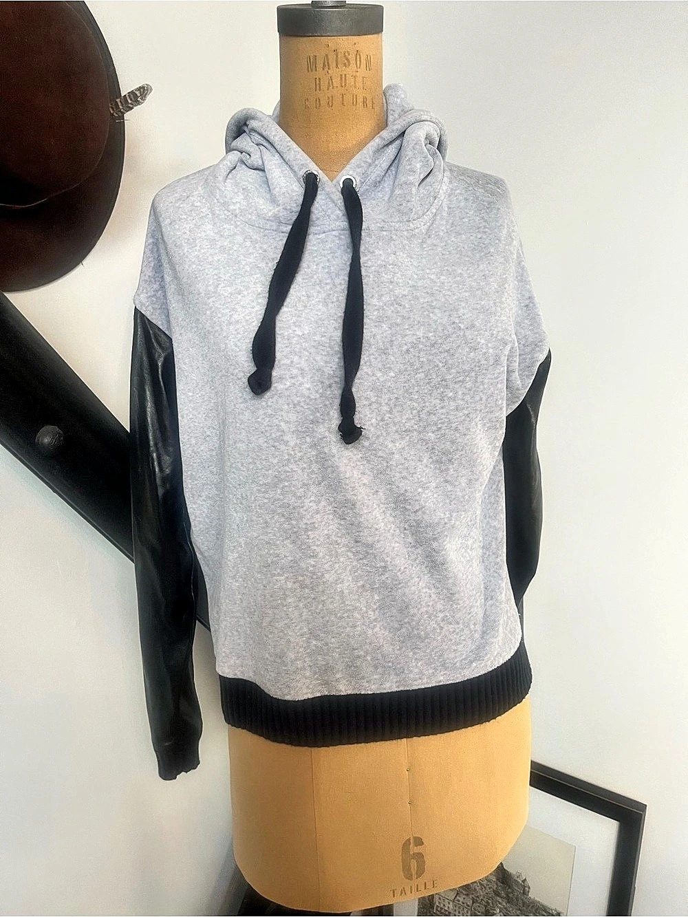 Juicy Couture Gray & Black velvet Hoodie